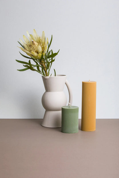 Ribbed Column Candle