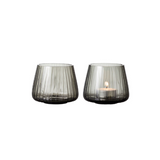 Tealight Holder Smoke Set of 2